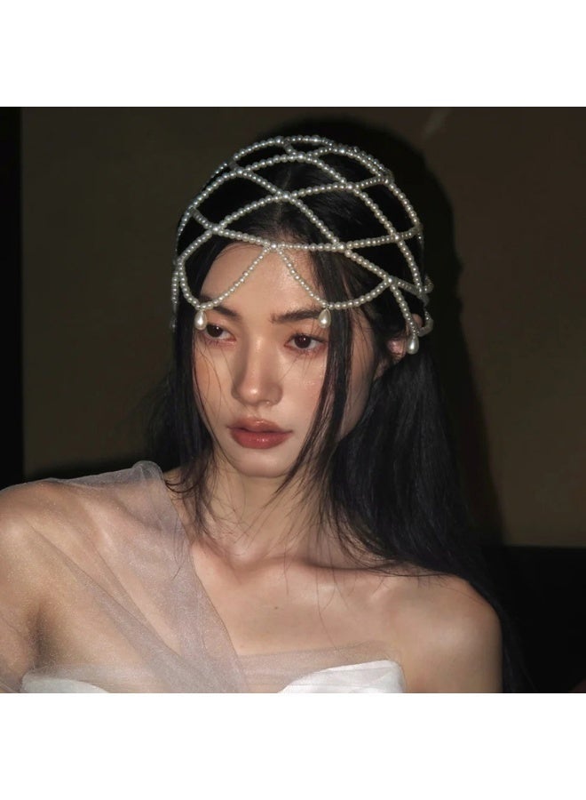 Elegant 1920s Flapper Pearl Headpiece - Vintage Hair Accessory for Women - Image 4